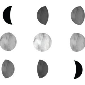 Quadro vintage fases da lua 2