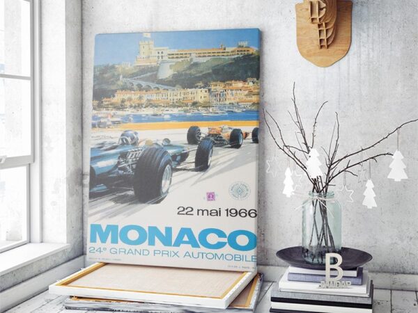 Quadro vintage Mônaco 1966 2