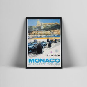 Quadro vintage Mônaco 1966 1