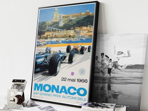 Quadro vintage Mônaco 1966 3