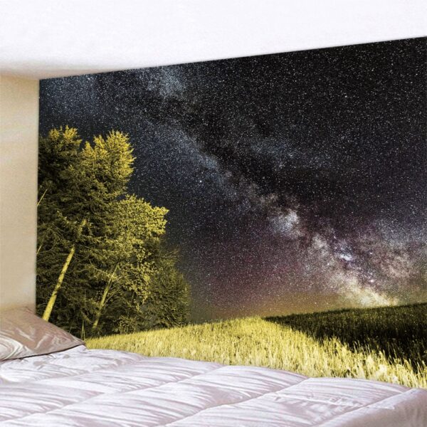 Céu noturno meteoro decoração de casa tapeçaria mandala boêmio decoração cena psicodélica parede pendurado tapete yoga 3