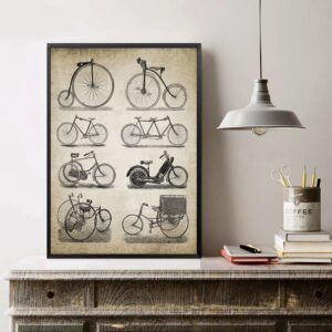 Quadro vintage bicicletas 1