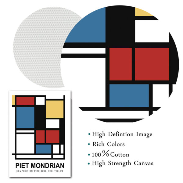 Quadro decorativo Piet Mondrian 5