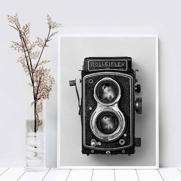 Quadro vintage câmera fotografica Rolleiflex 2