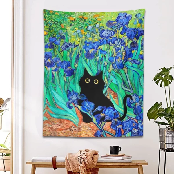 Tapeçaria de parede gato preto