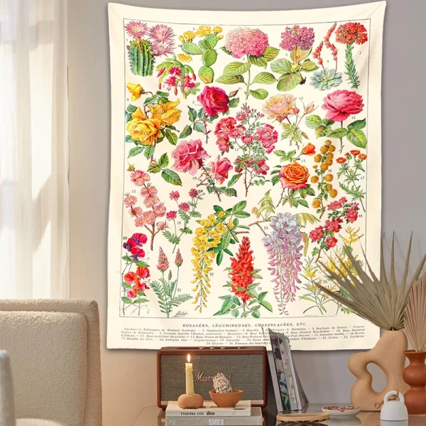 Tapeçaria de parede vintage floral (vários modelos) 1