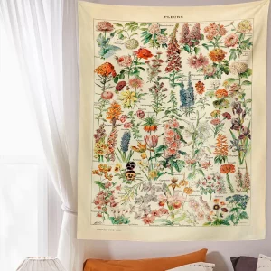 Tapeçaria de parede vintage floral (vários modelos)