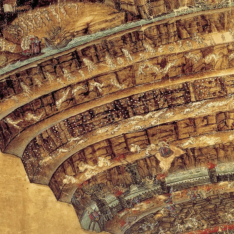 Quadro decorativo Sandro Botticelli - Mapa do Inferno, 1480 2