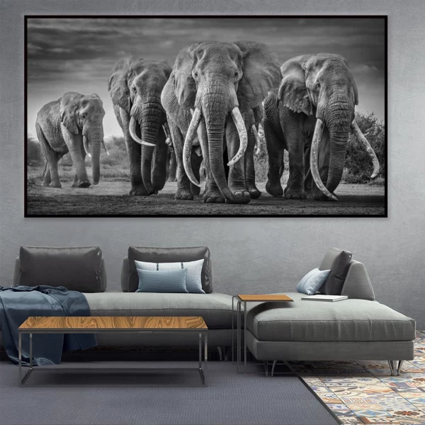 Quadro Natureza Elefantes 13