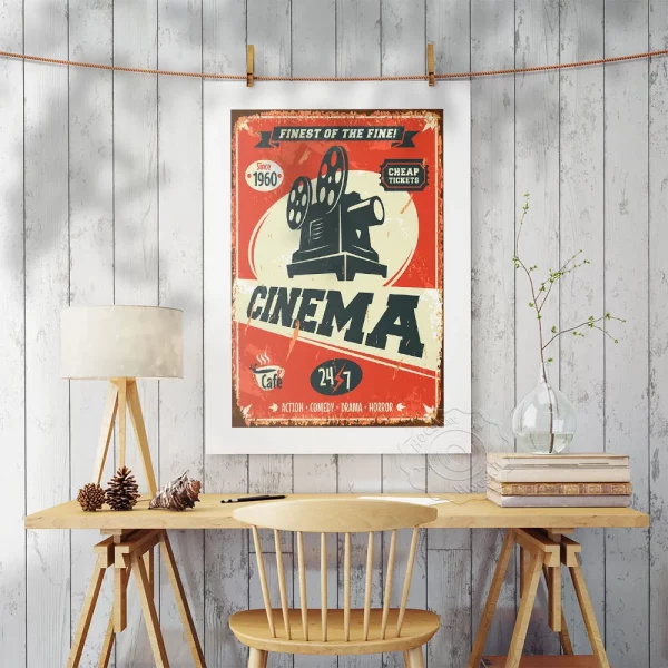 Quadro propaganda cinema vintage