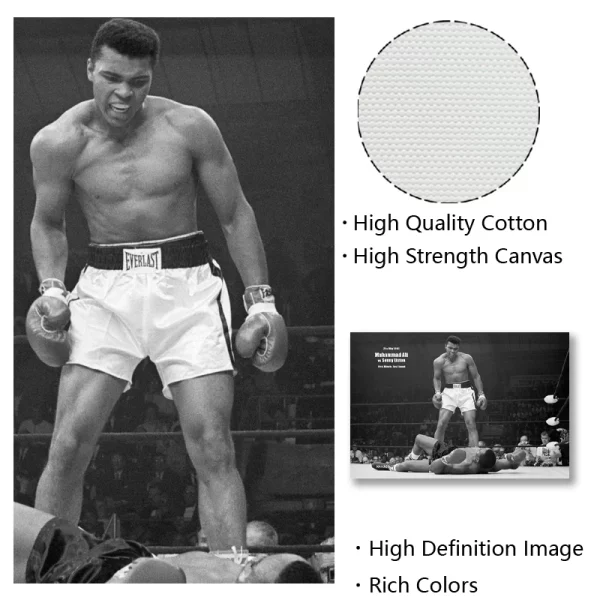 Quadro Muhammad Ali boxe vintage 2