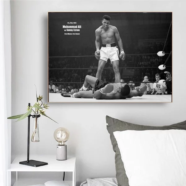 Quadro Muhammad Ali boxe vintage 4