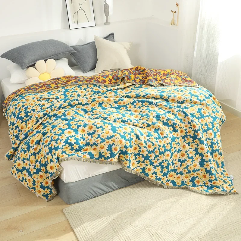 Manta para cama floral nórdica 2